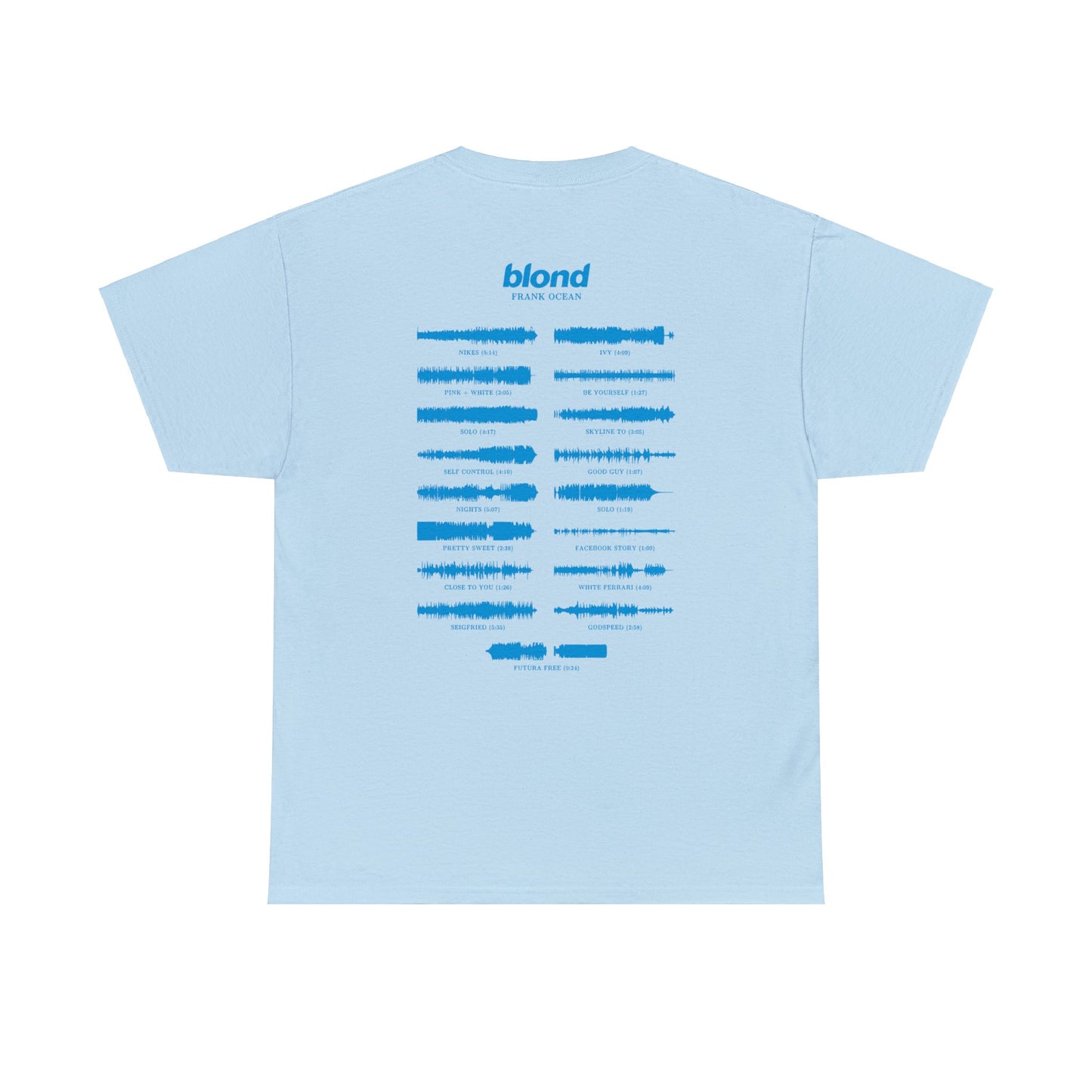 Frank Ocean BLOND album WAVEFORM t-shirt