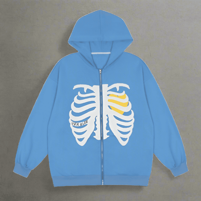 Trapped Heart Zip-Up Hoodie