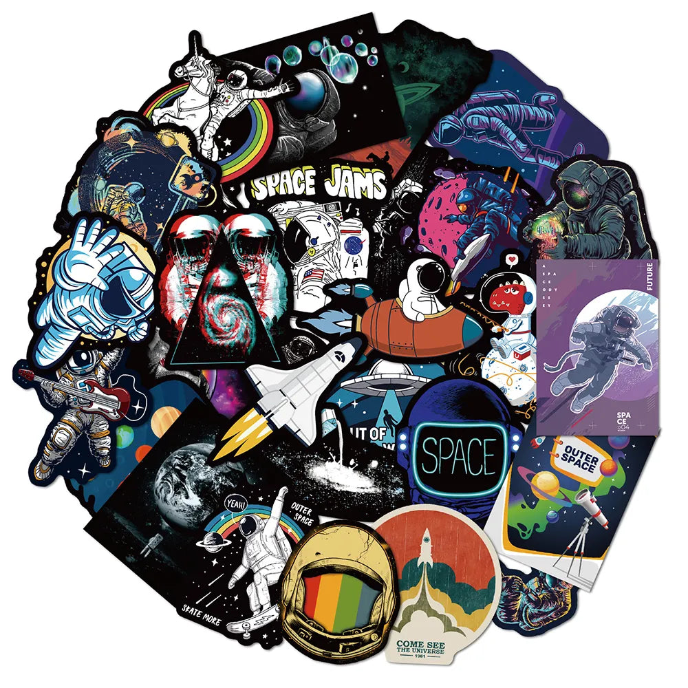 Outer space stickers