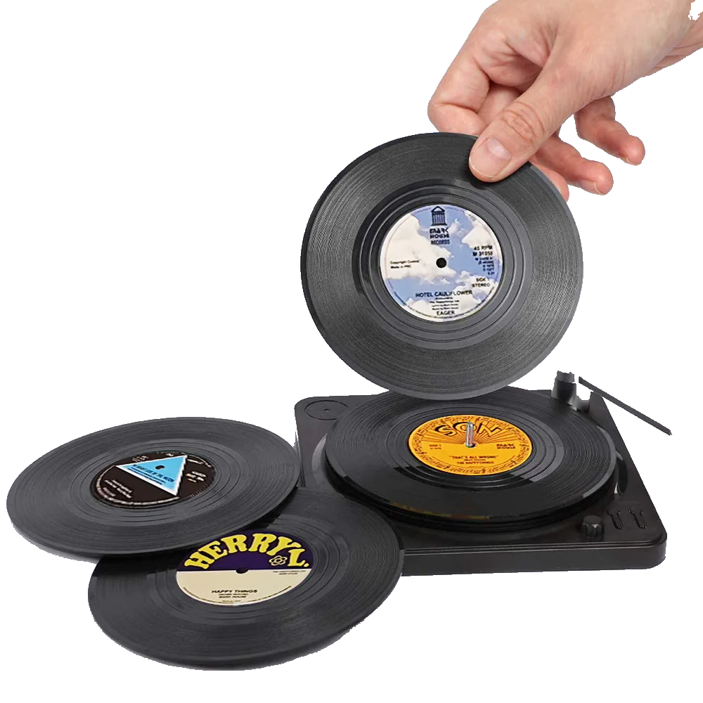 6 Vinyl Coasters