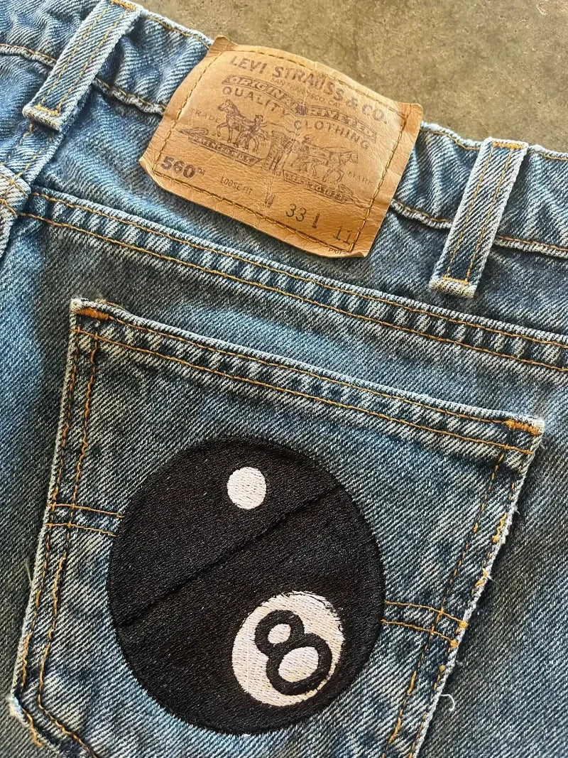 Embroidery 8 Ball Shorts