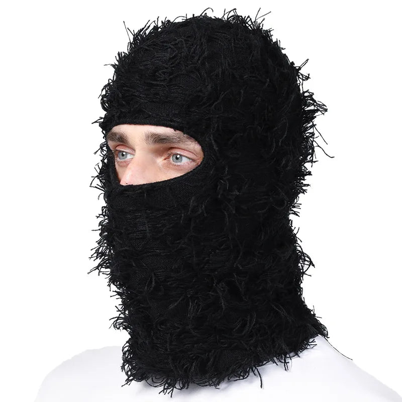 Distressed Knitted Balaclava