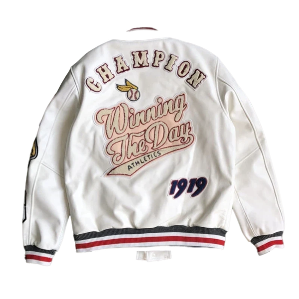 Retro 08' Leather Varsity Jacket