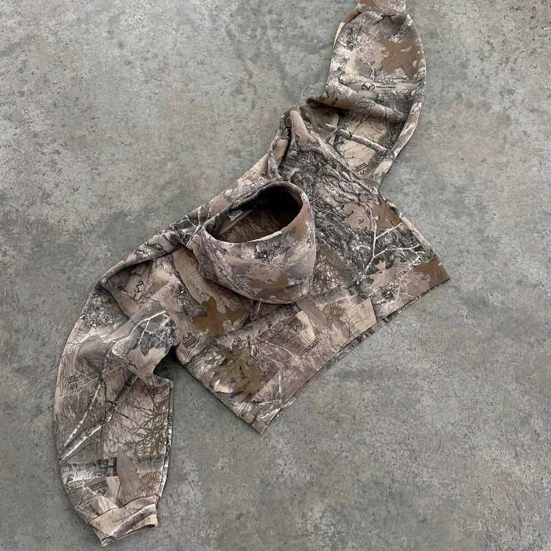 Zipper Camouflage Hoodie