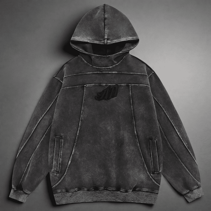 Sectioned Washed Hoodie