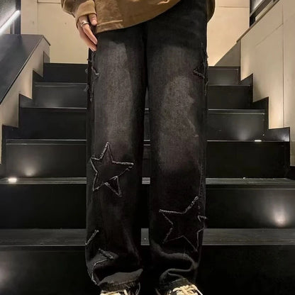 Star Embroidery Jeans